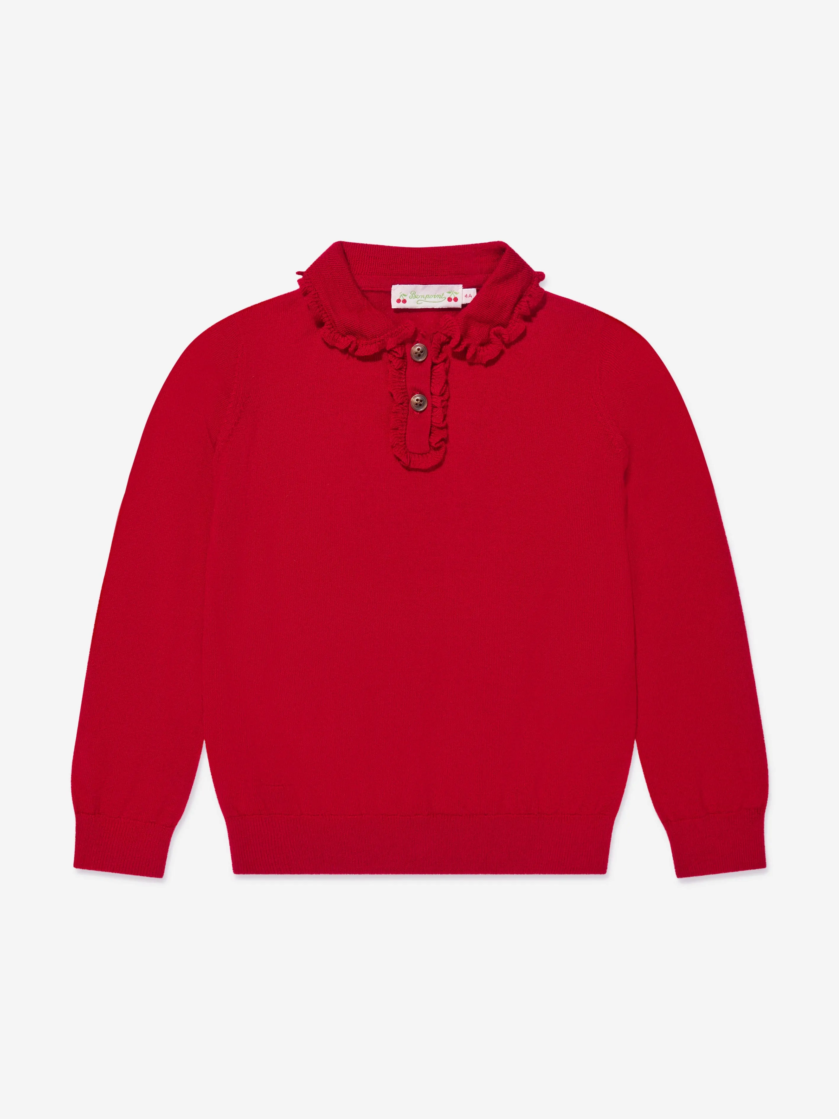 Bonpoint Girls Brynja Wool Jumper in Red