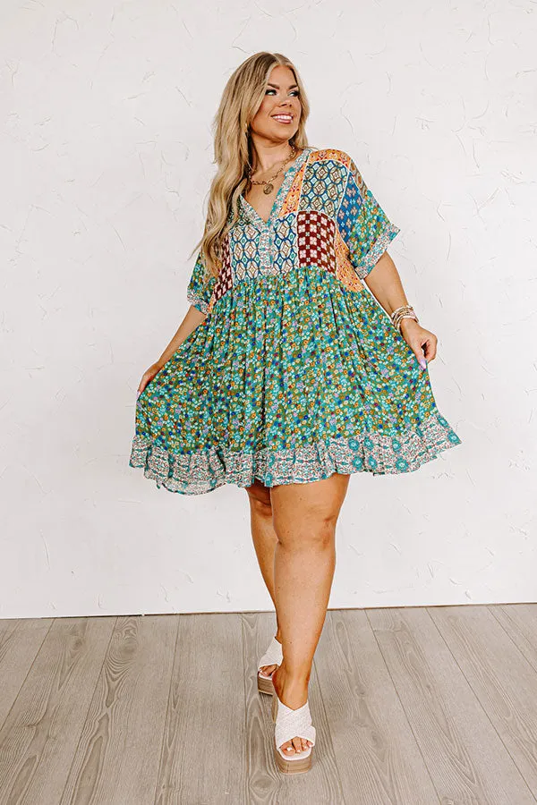 Botanical Bliss Babydoll Dress Curves