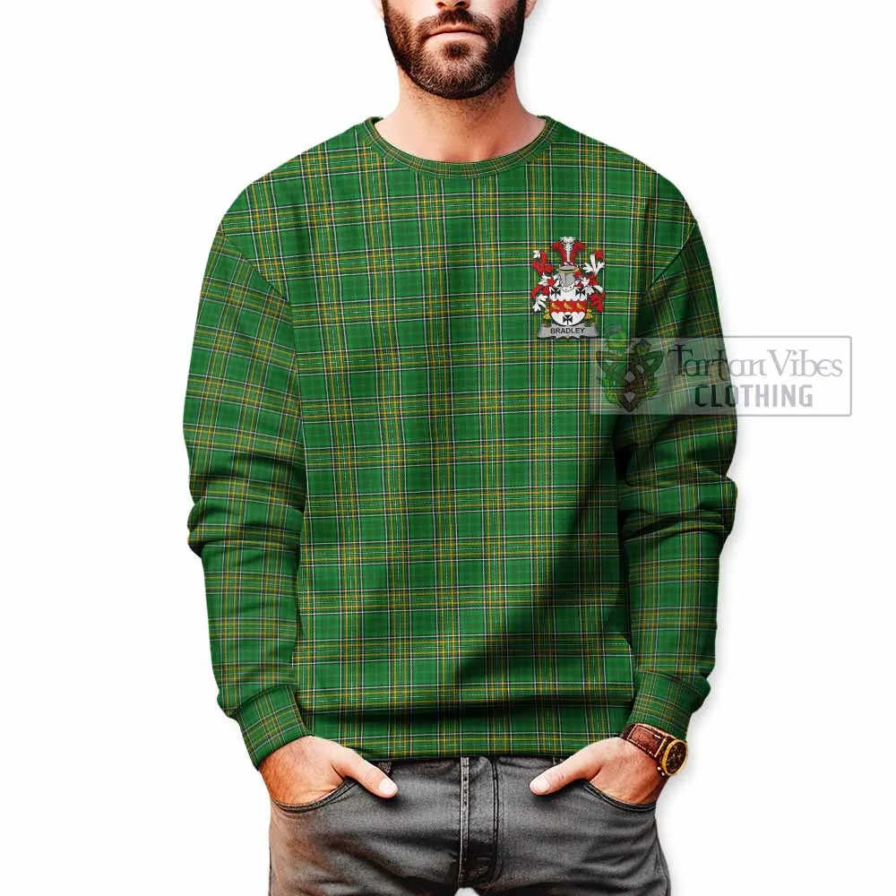 Bradley Irish Clan Tartan Sweatshirt with Coat of Arms