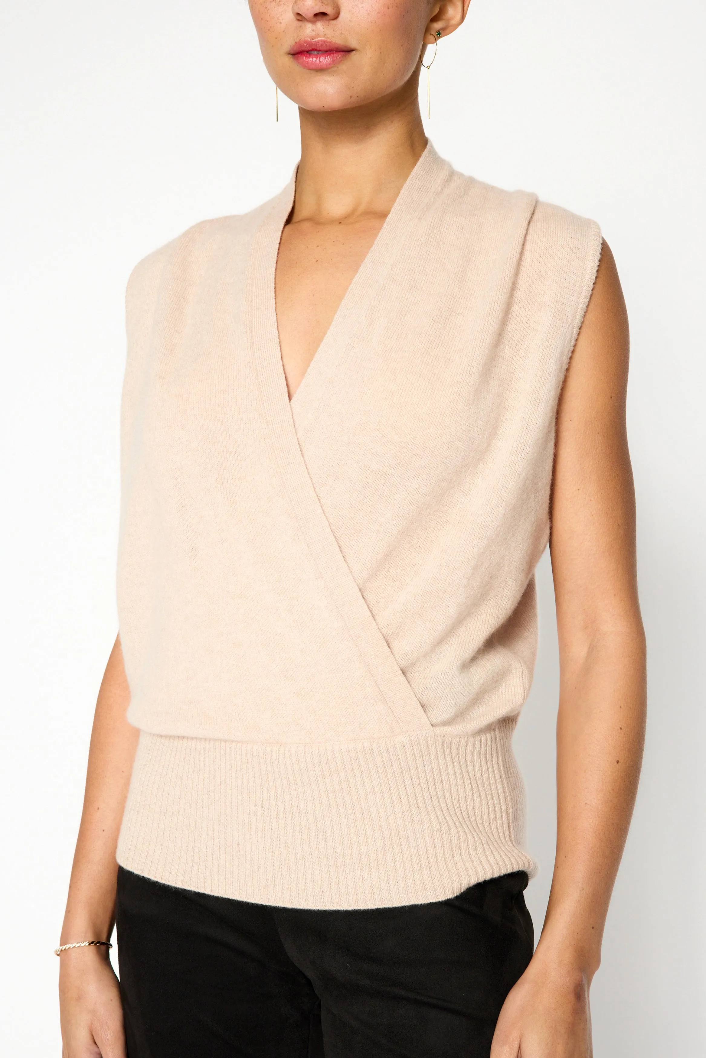 Brochu Walker -Phinneas Sleeveless Wrap in Perle Melange