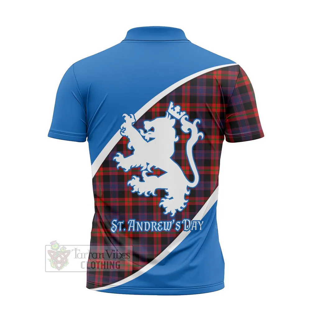 Brown (Broun) Family Crest Tartan Zipper Polo Shirt Celebrate Saint Andrew's Day in Style