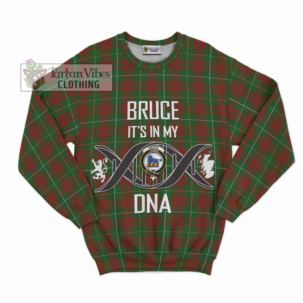 Bruce Hunting Tartan Sweatshirt with Family Crest DNA In Me Style