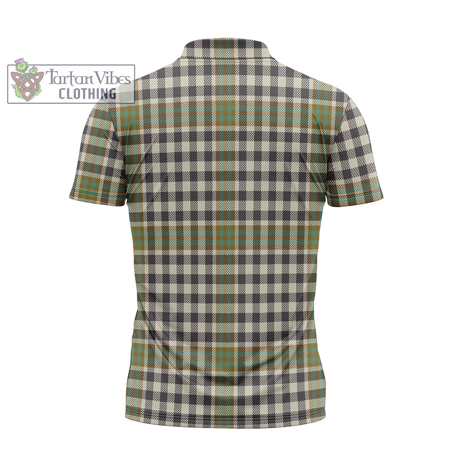 Burns Check Tartan Zipper Polo Shirt