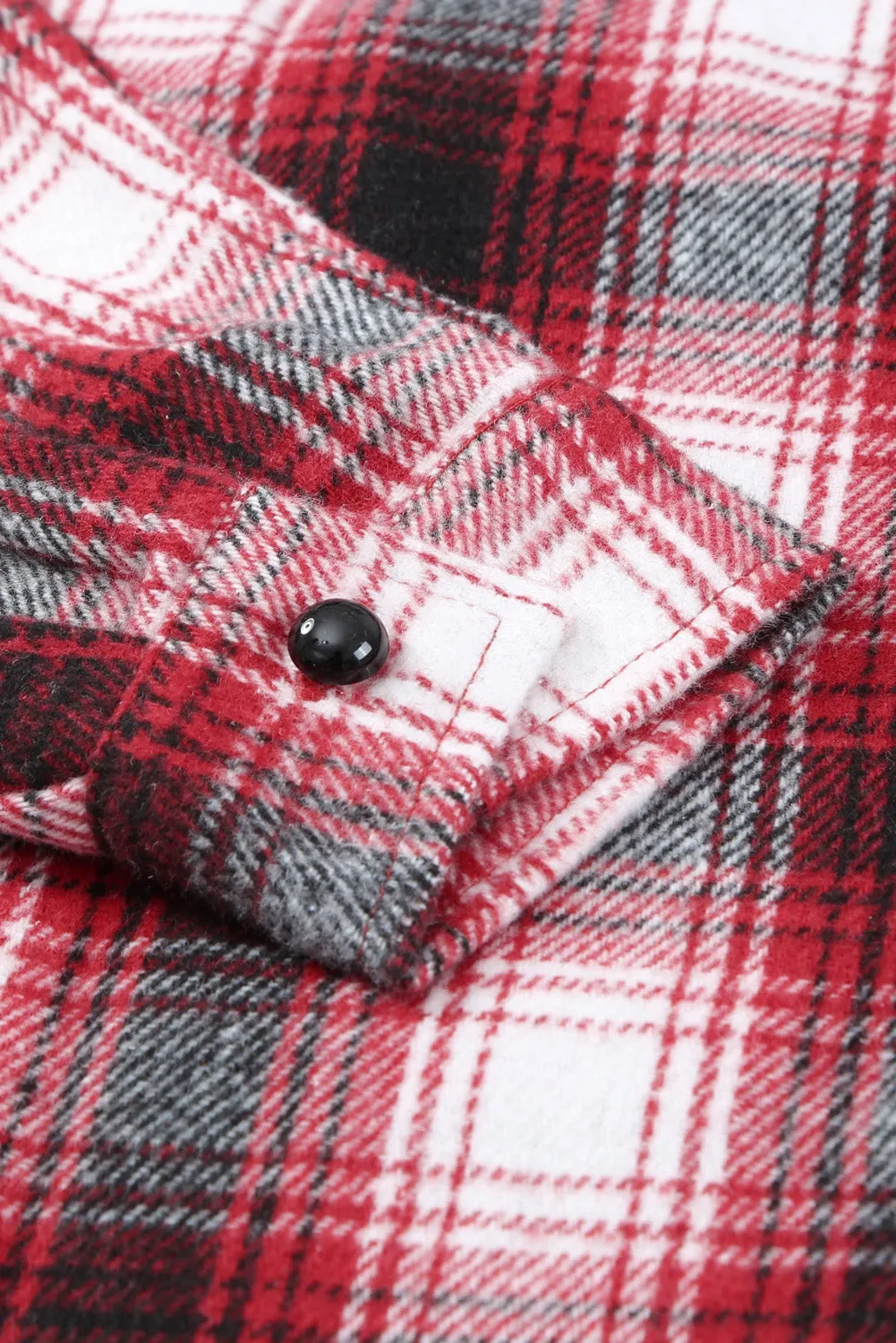 Button Up Collared Plaid Shirt for Women