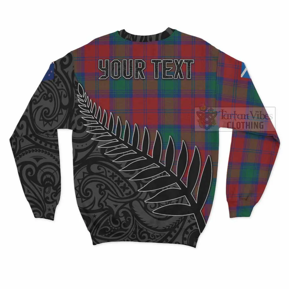 Byres (Byses) Crest Tartan Sweatshirt with New Zealand Silver Fern Half Style