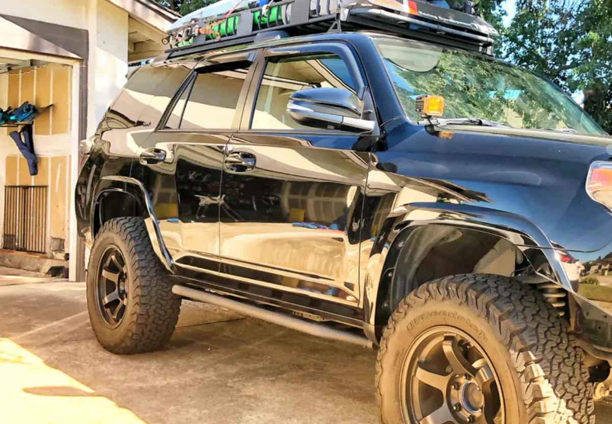 CALI RAISED LED 2010-2022 TOYOTA 4RUNNER TRAIL EDITION BOLT ON ROCK SLIDERS