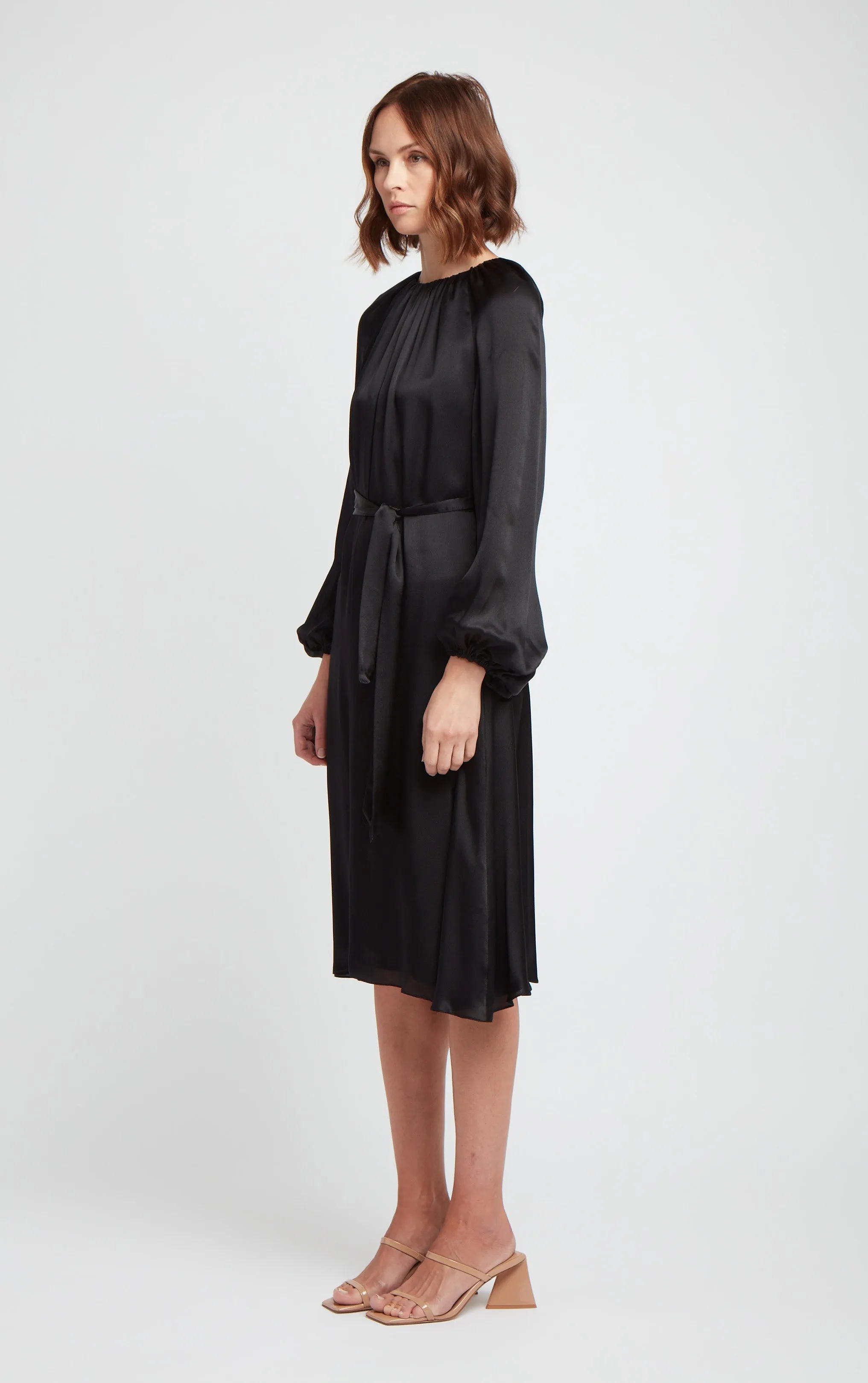 Chantal Silk Dress - Black