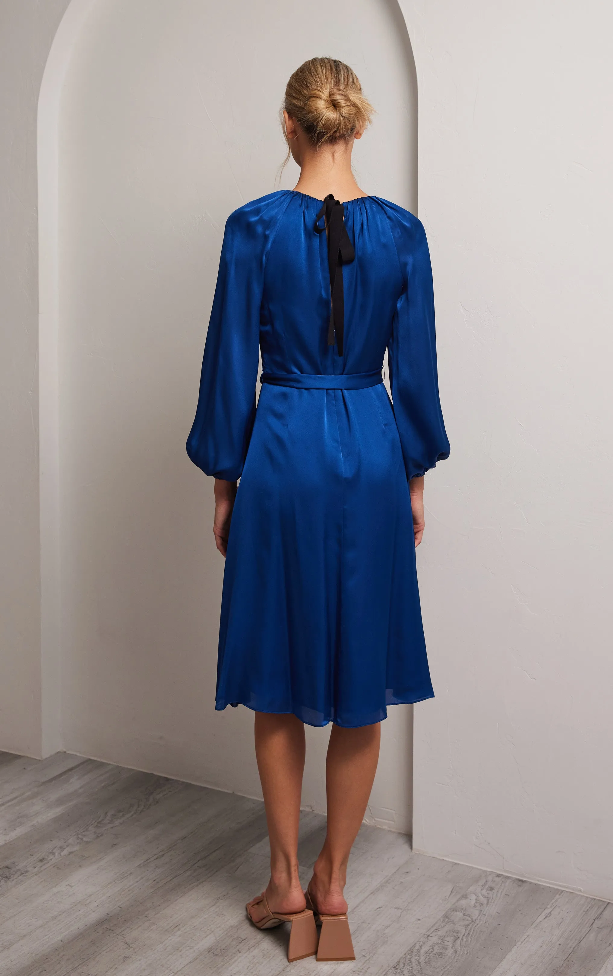 Chantal Silk Dress - Blue