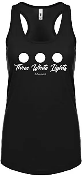 Contraband Sports 10319 Three White Lights Classic Powerlifting Design Womens Racerback Tank Top