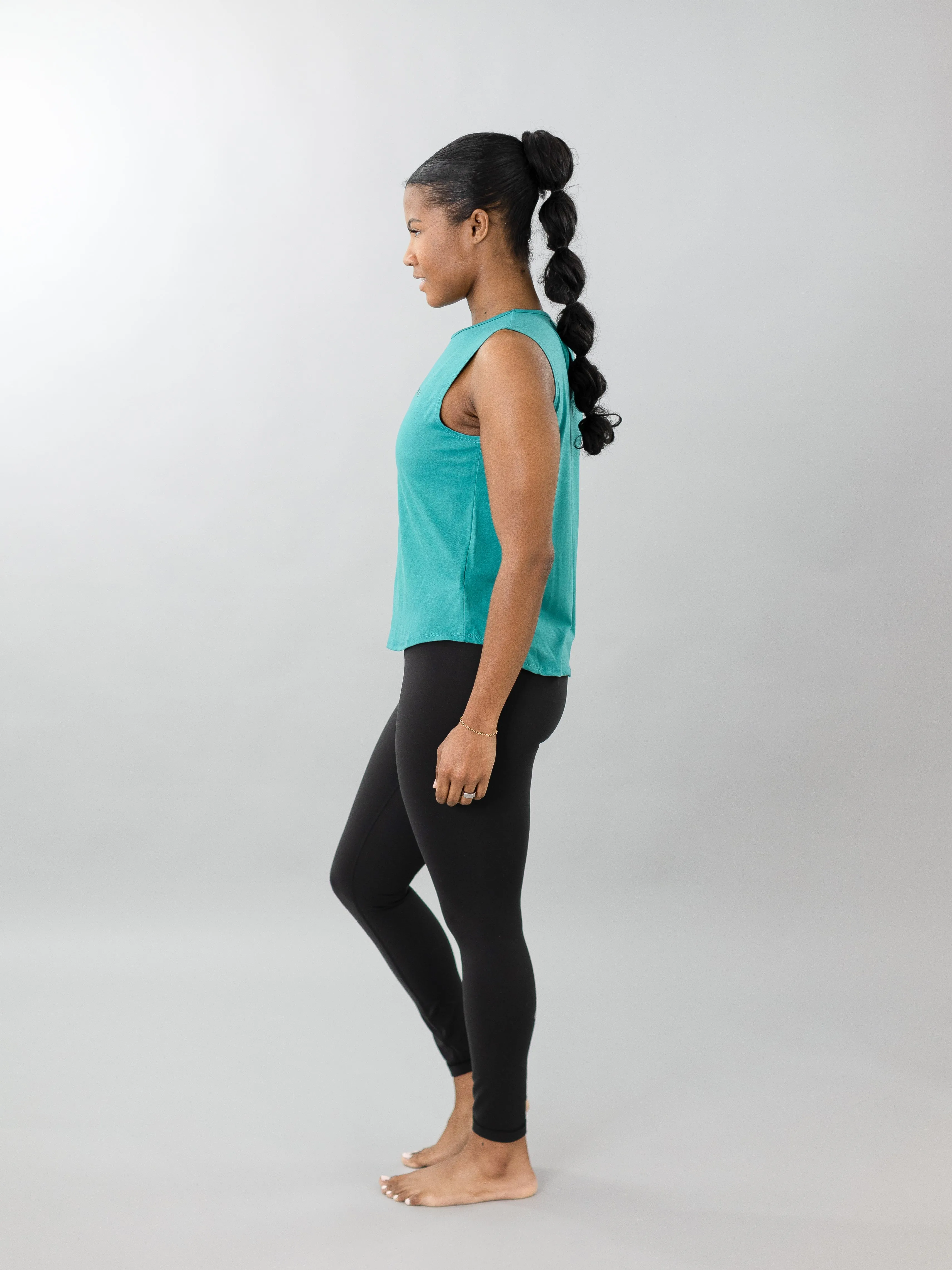 CorePower Yoga Open Back Jade Tank