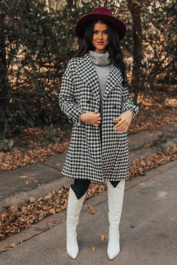 Cozy And Kind Houndstooth Coat