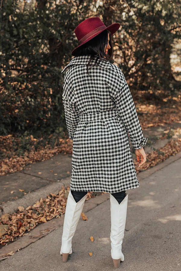 Cozy And Kind Houndstooth Coat