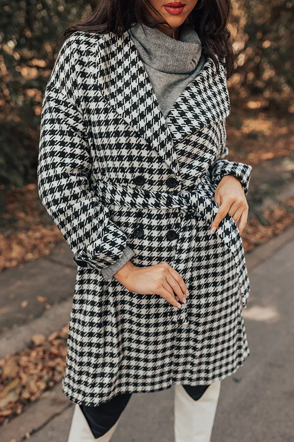 Cozy And Kind Houndstooth Coat