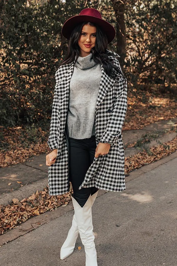 Cozy And Kind Houndstooth Coat