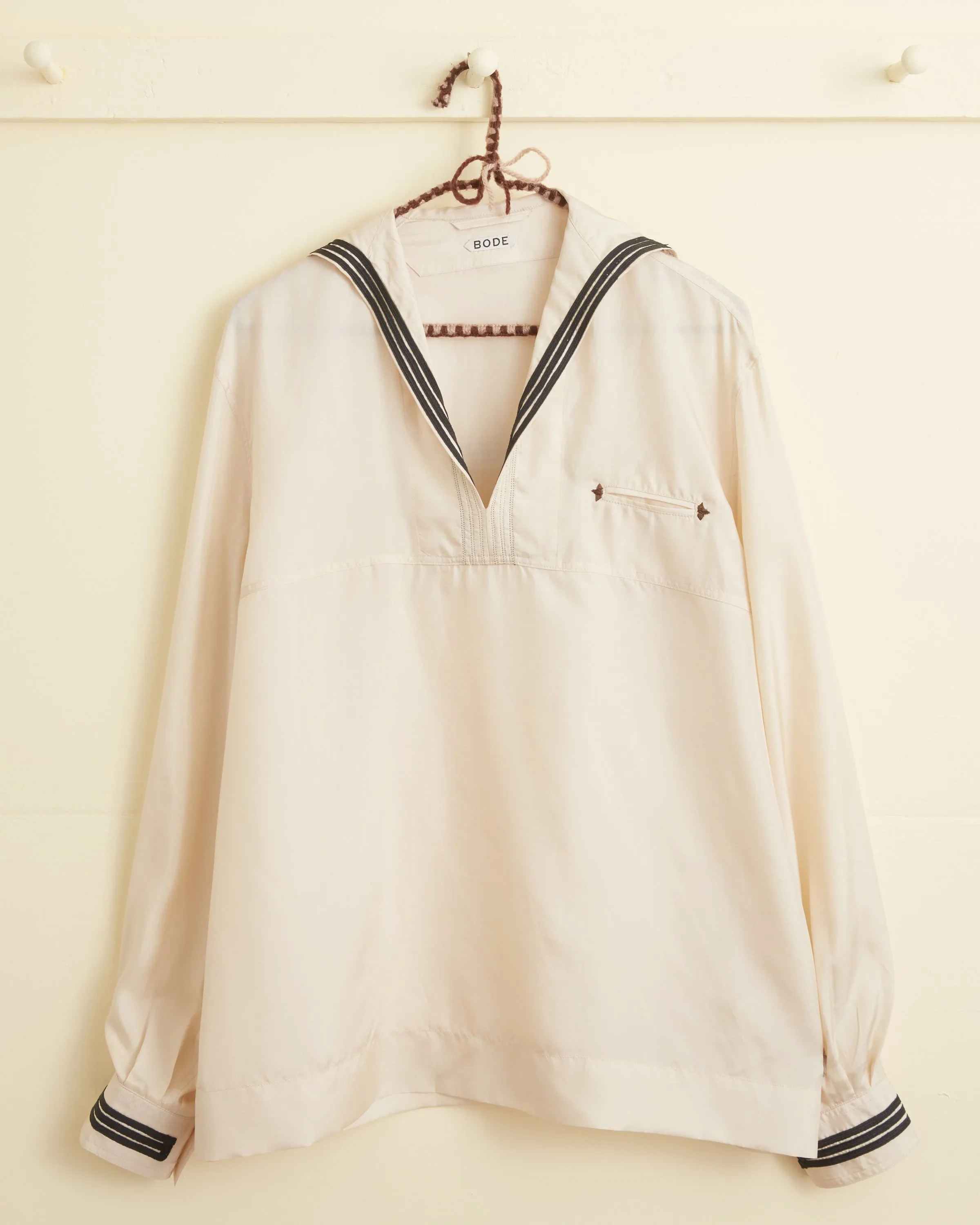 Cricket Shirt - Ecru/Navy