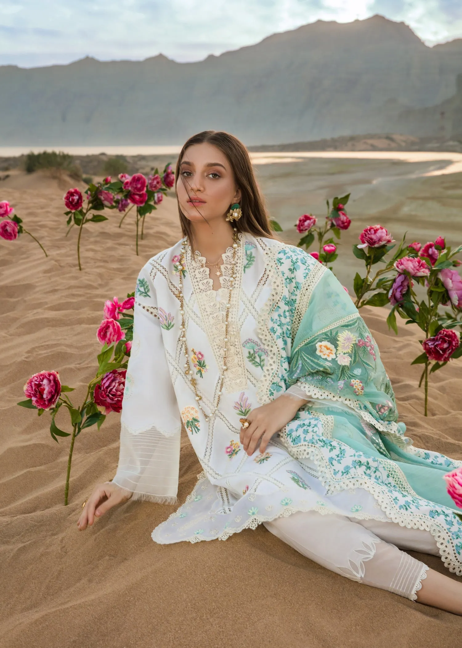 Crimson Luxury Lawn Collection 2023 – French Summer - D1 A