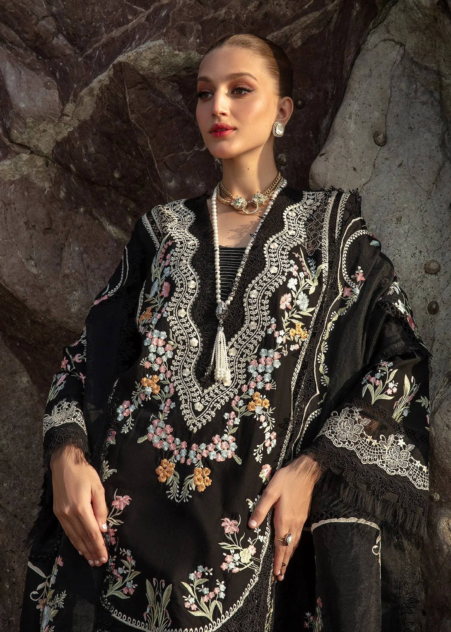 Crimson X Saira Shakira Luxury Lawn 2024 – Lolita - Onyx