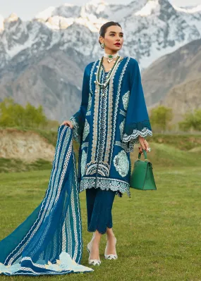 Crimson X Saira Shakira Luxury Lawn Collection – Medley of Lace - D7 A