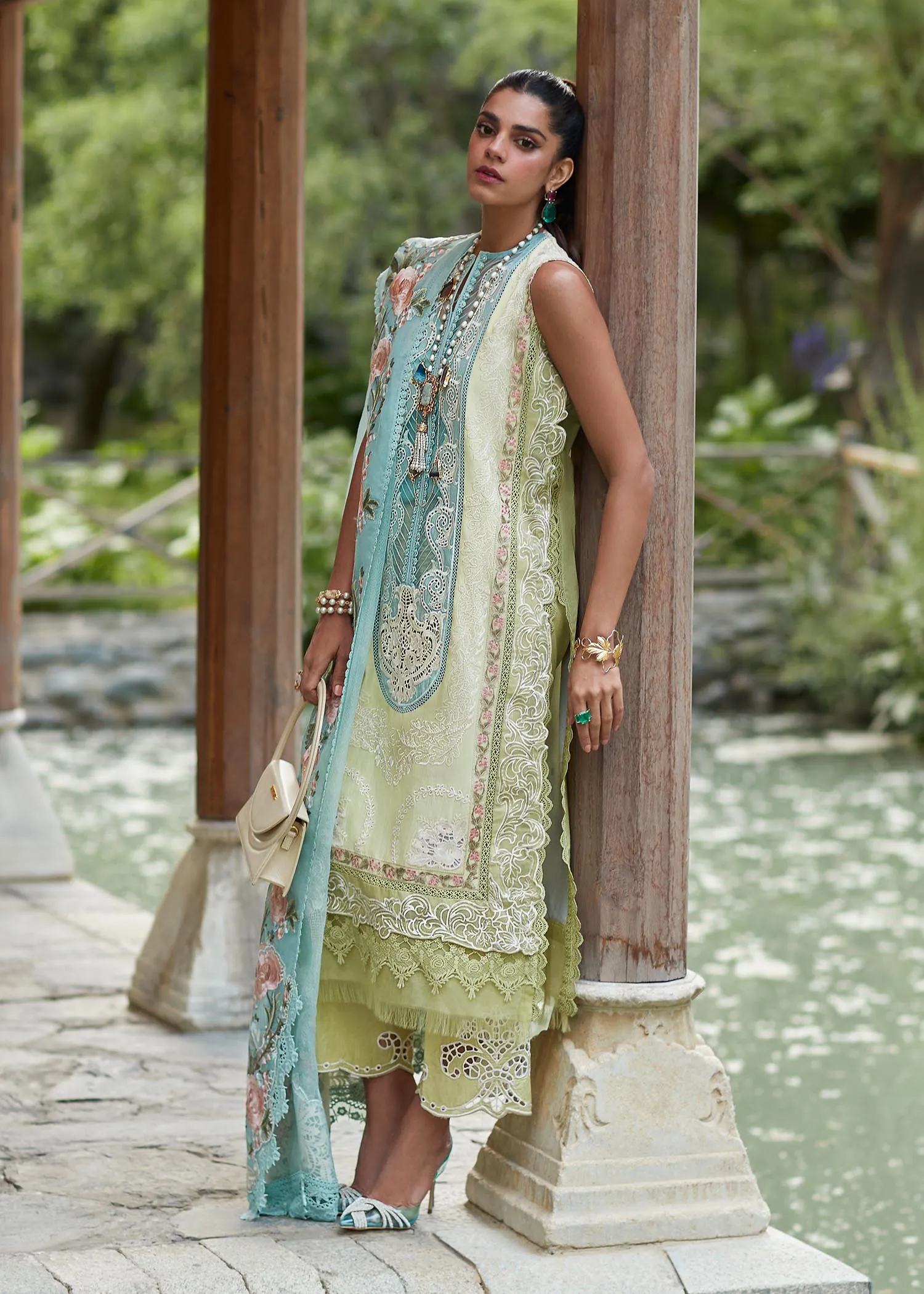 Crimson X Saira Shakira Luxury Lawn Collection – Mountain Love - D6 A