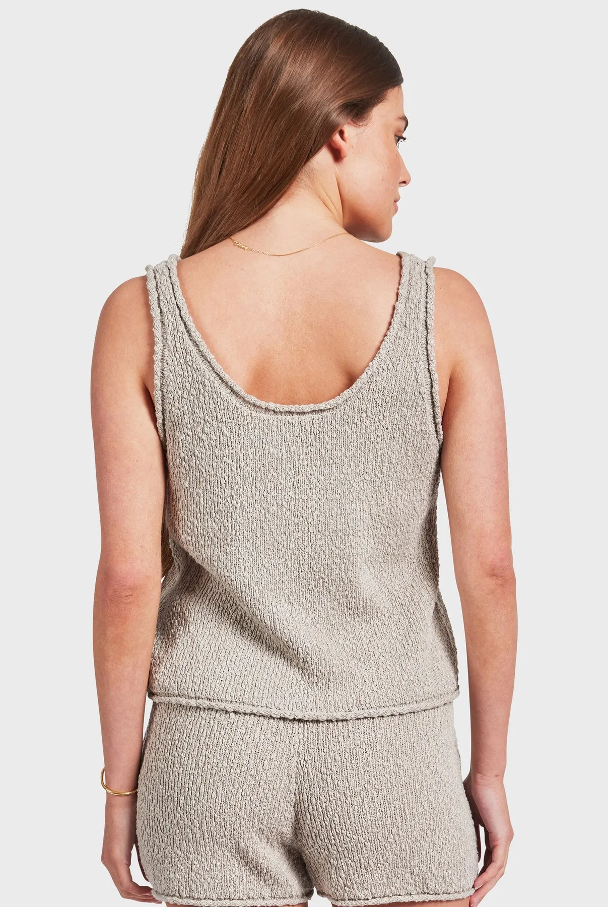 Daisy Boucle Knit Top in Seasponge