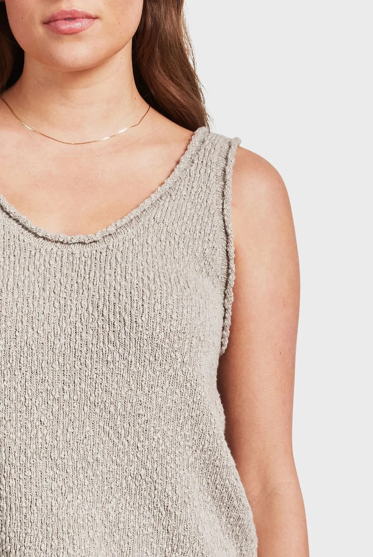 Daisy Boucle Knit Top in Seasponge