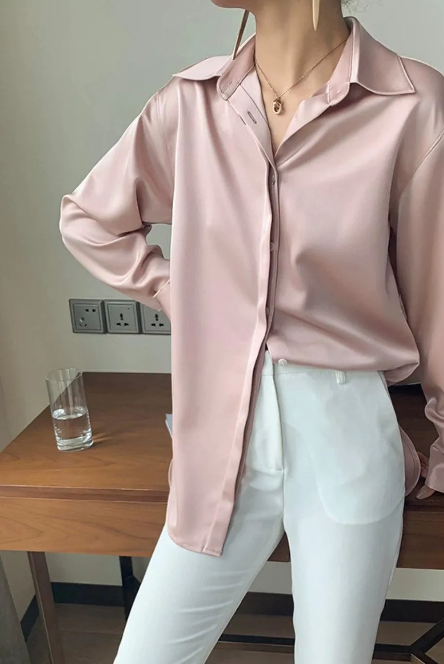 Delilah Luxe Satin Shirt