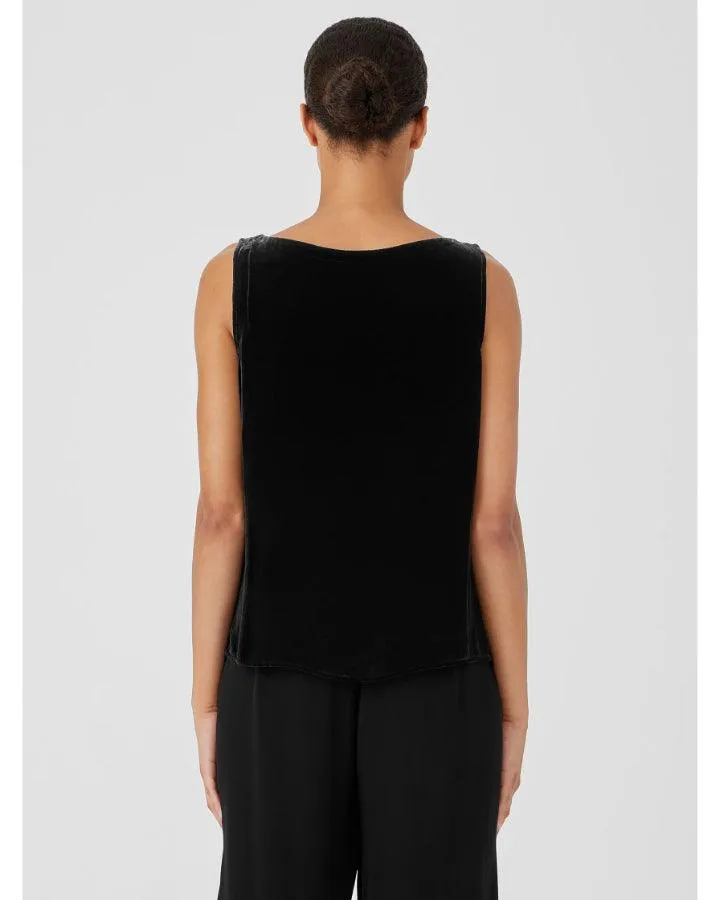 Eileen Fisher Velvet Bateau Neck Tank Top