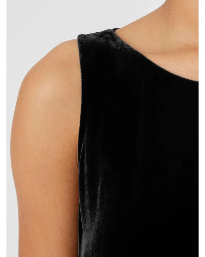 Eileen Fisher Velvet Bateau Neck Tank Top