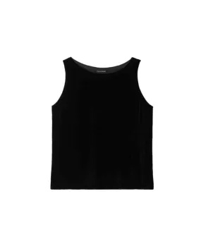 Eileen Fisher Velvet Bateau Neck Tank Top