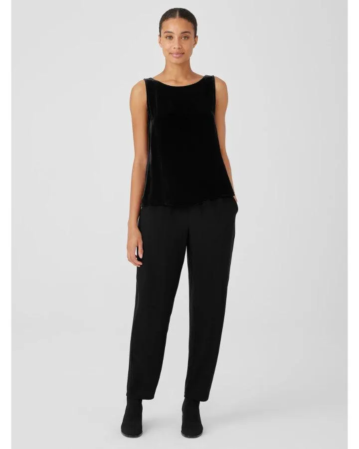 Eileen Fisher Velvet Bateau Neck Tank Top