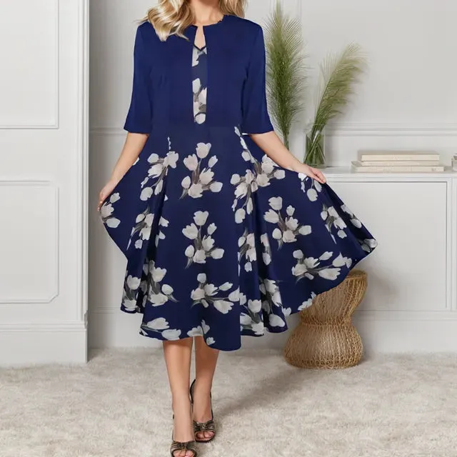 Elegant Floral Tank Dress and Top Set