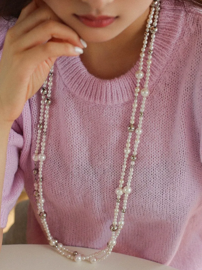 Elegant Pearl Cascade Necklace