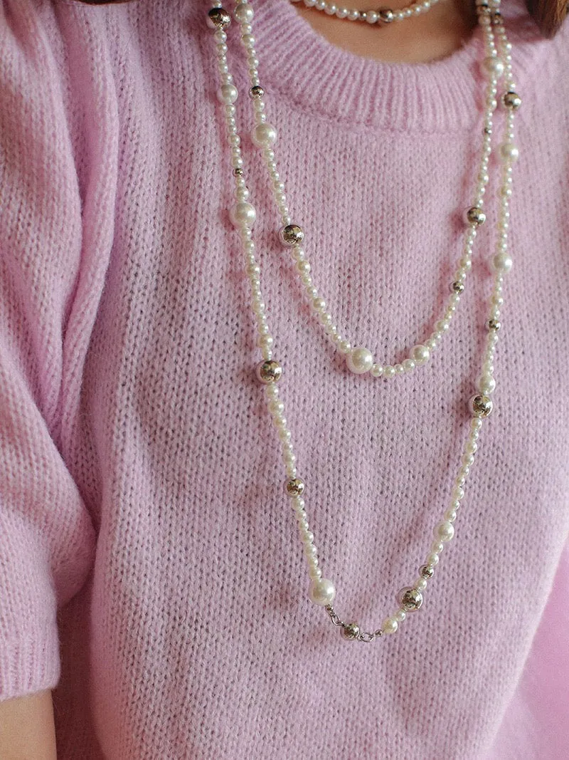 Elegant Pearl Cascade Necklace