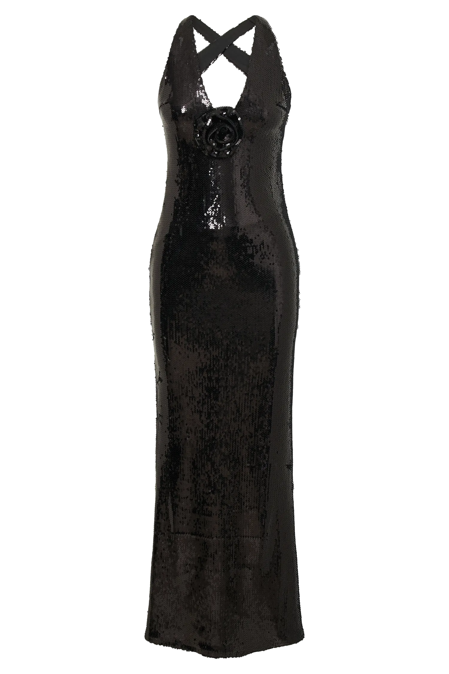 Eliza Rose Sequin Maxi Dress - Black