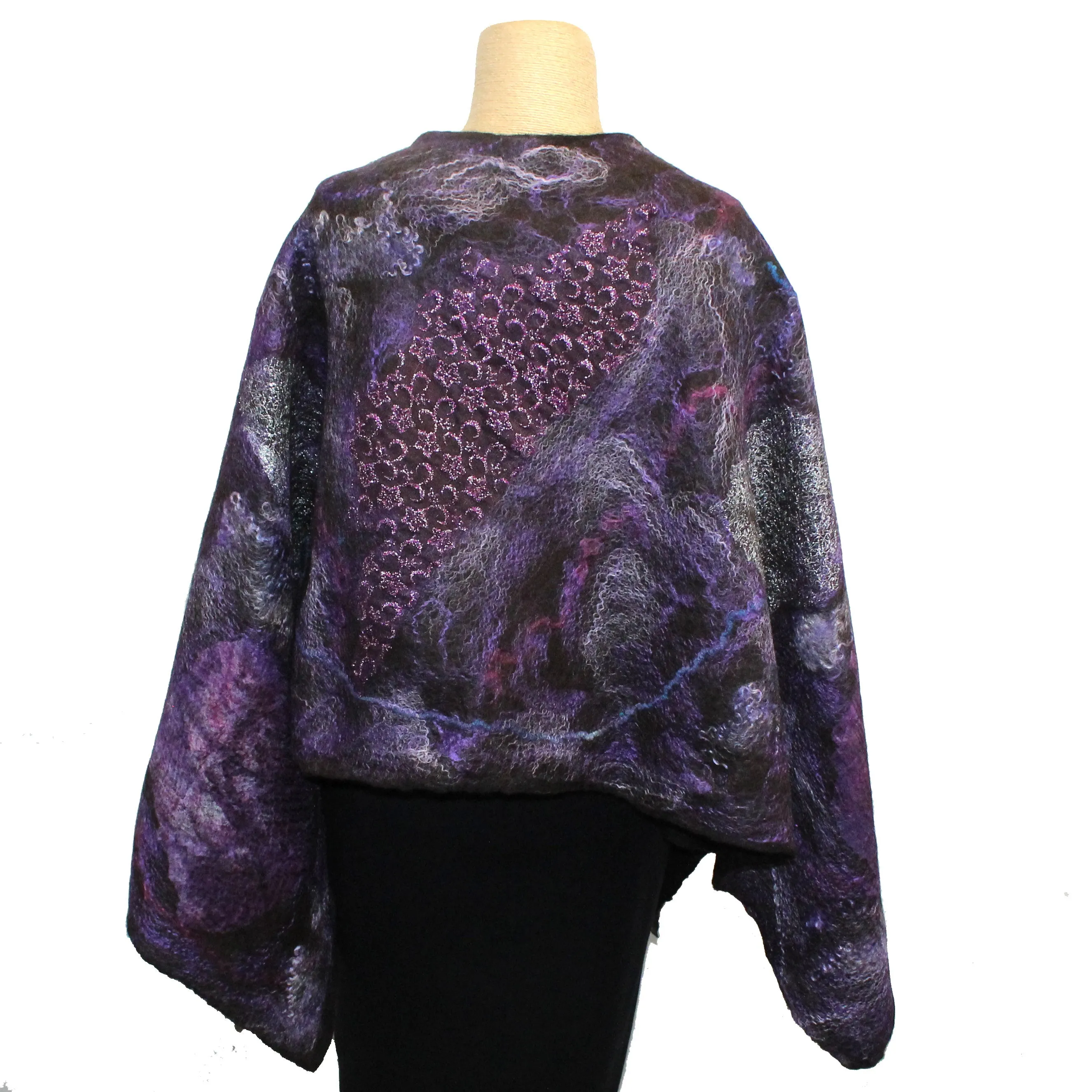 Enchanted Fibers Shawl, Purple/Fuchsia, OS