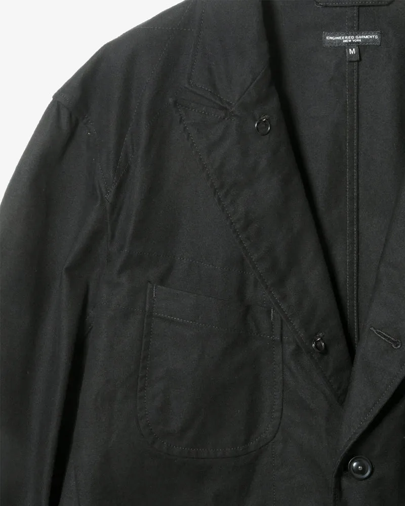 Engineered Garments Bedford Jacket Black Cotton Brushed HBT