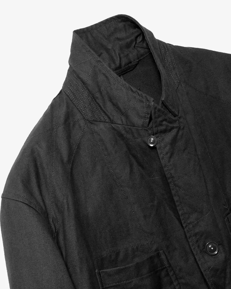 Engineered Garments Bedford Jacket Black Cotton Brushed HBT