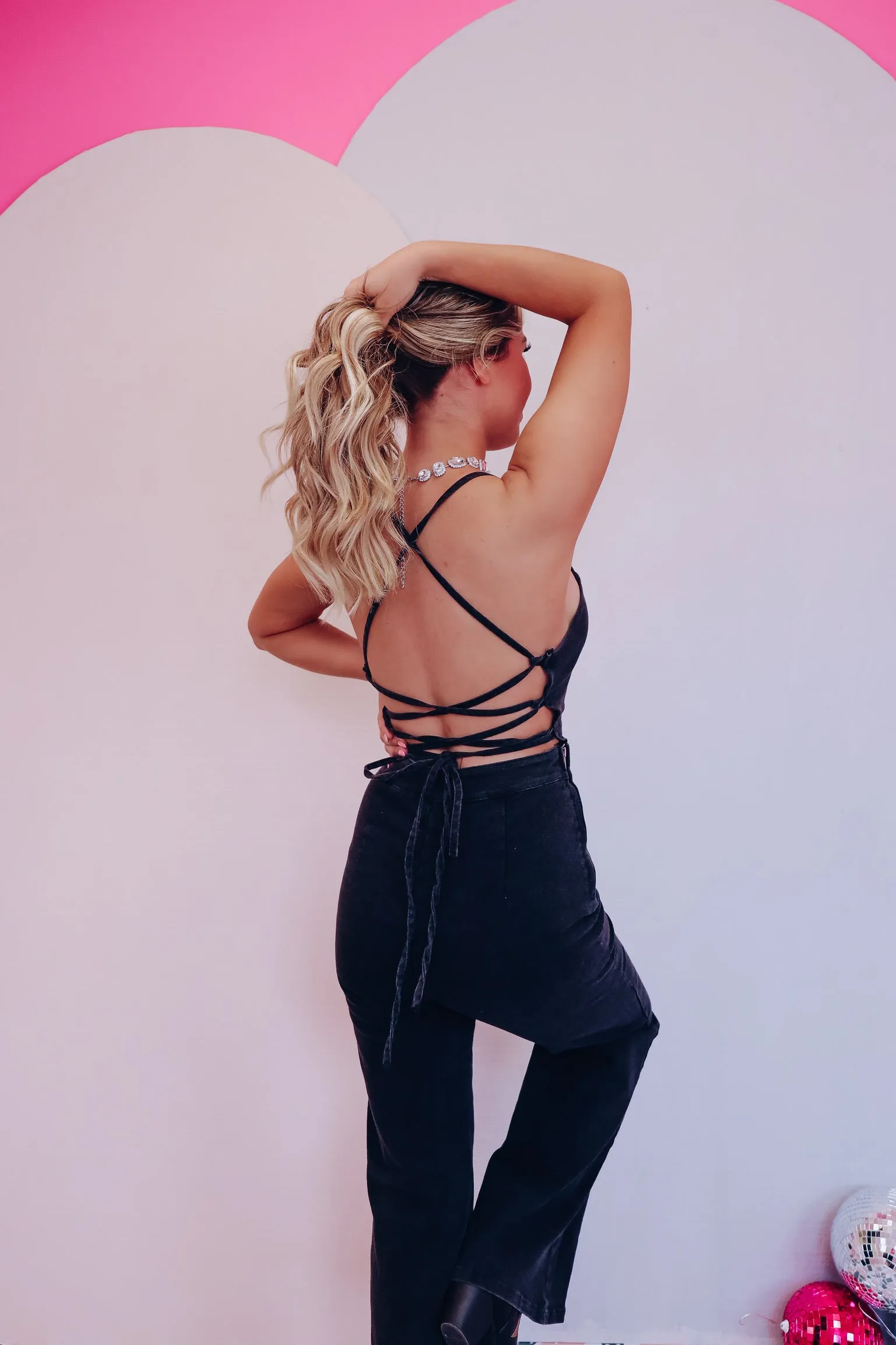 Escape The Ordinary Backless Jumpsuit - Black