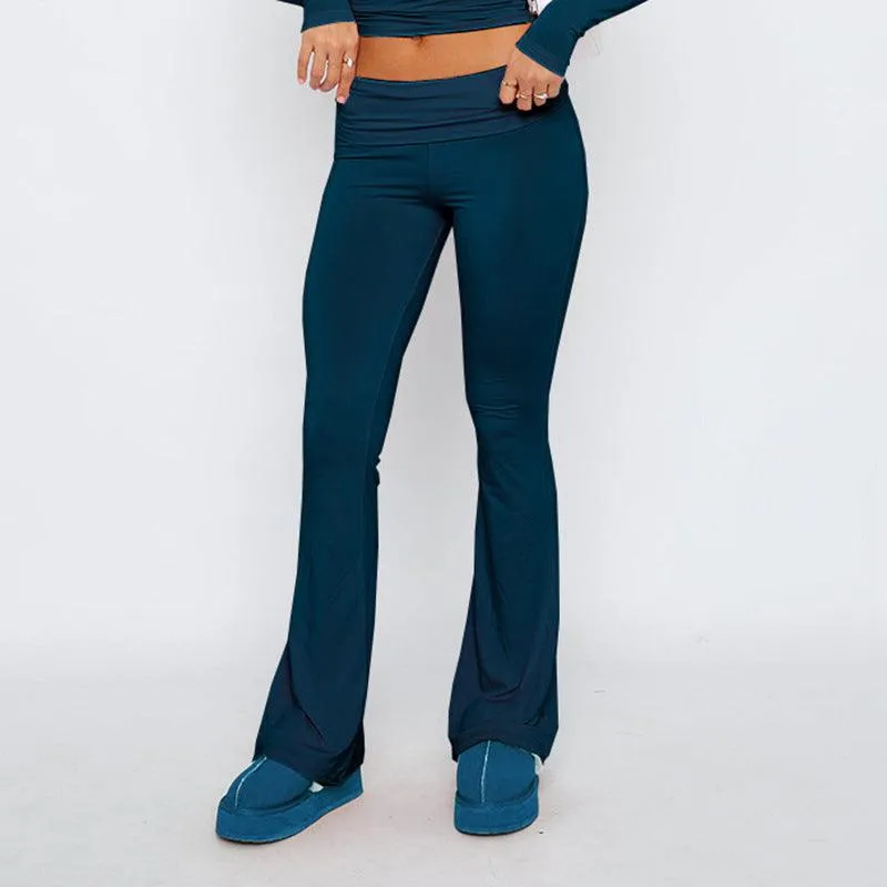 Fashion Slimming Solid Color Blouse And Pants Women