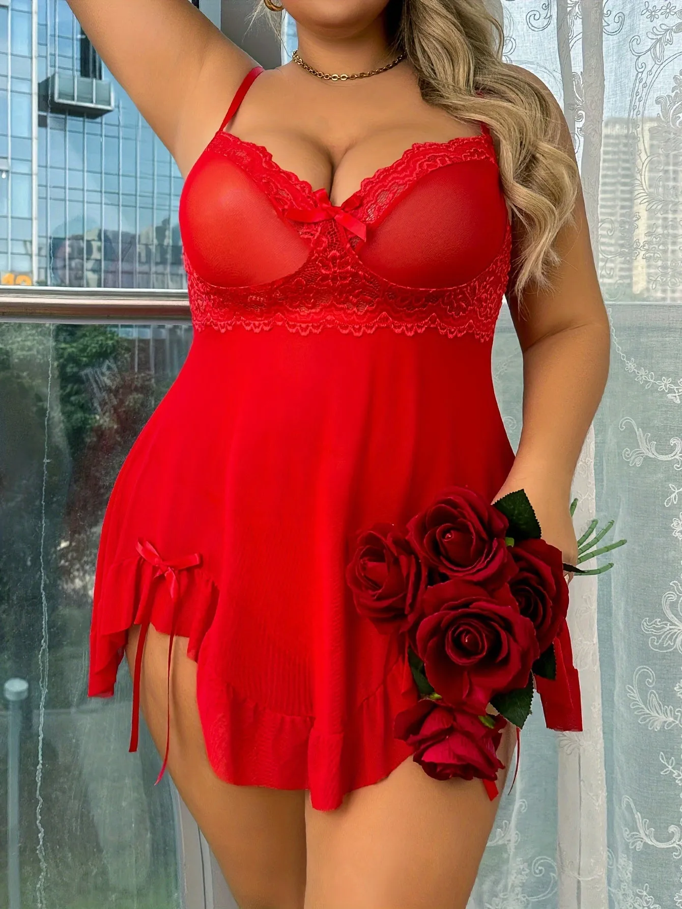 Feminine Temptation Women's Sexy Lingerie Dress Set