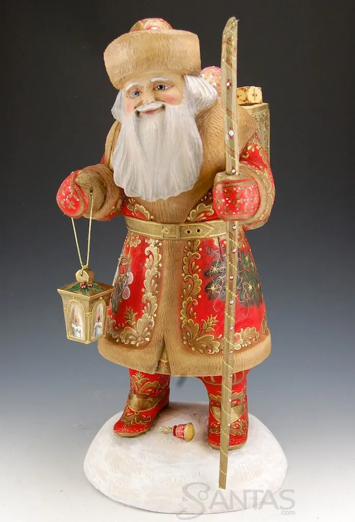 Finely Detailed Red Russian Santa Claus