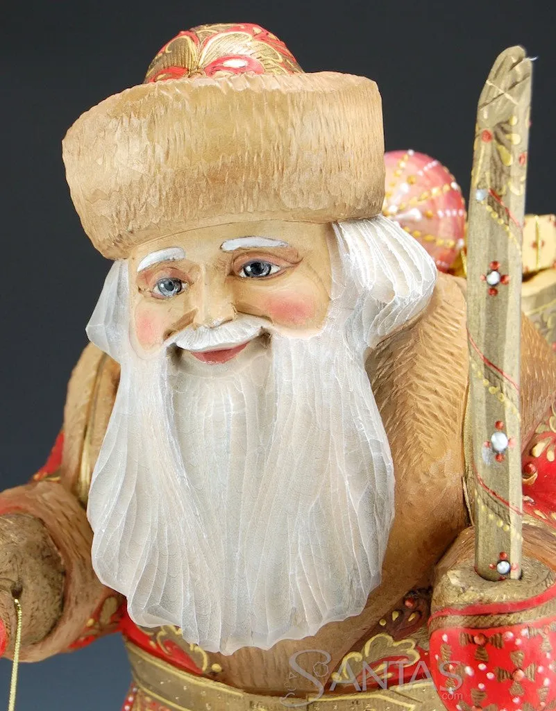 Finely Detailed Red Russian Santa Claus