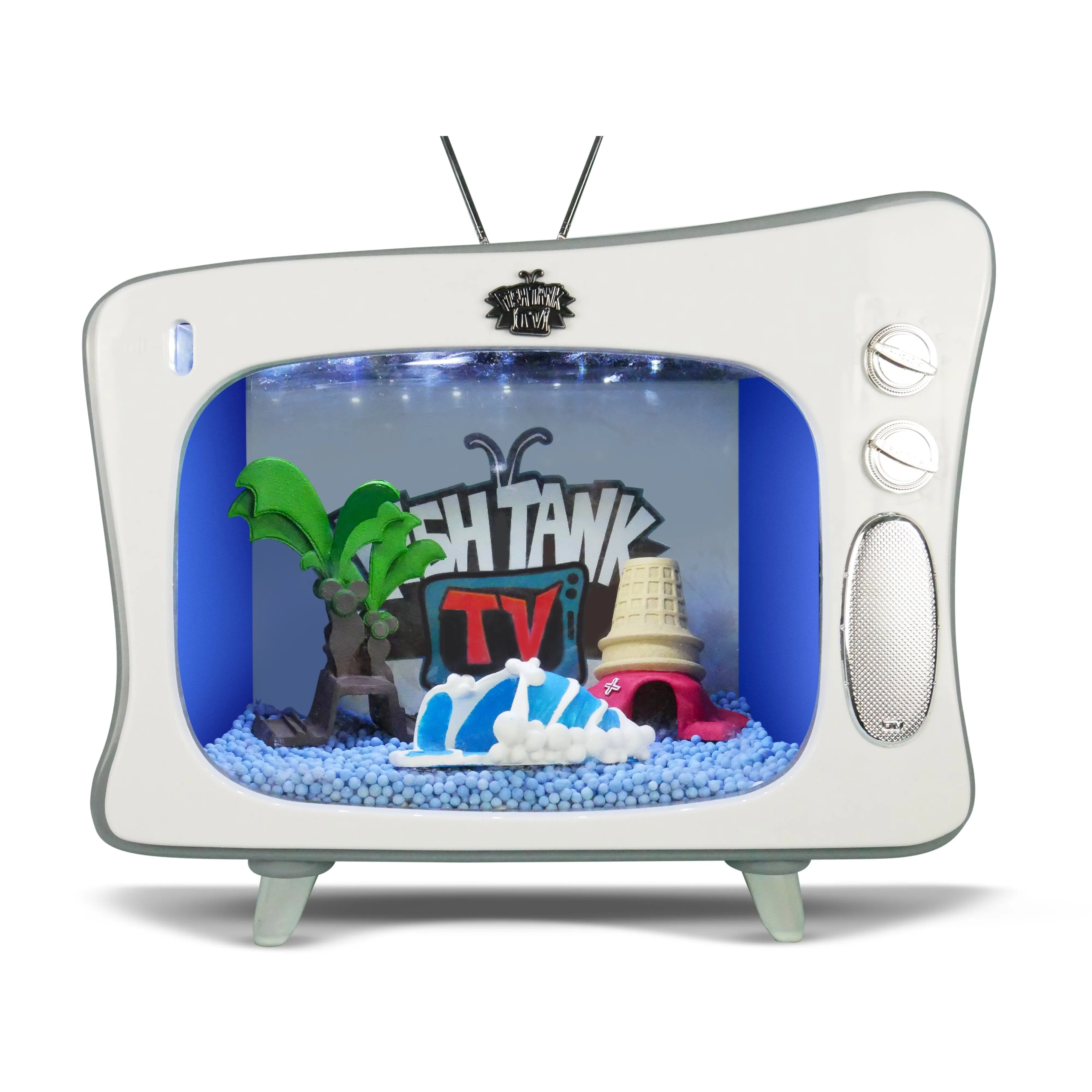 Fish Tank TV Grey/White 15 Litres