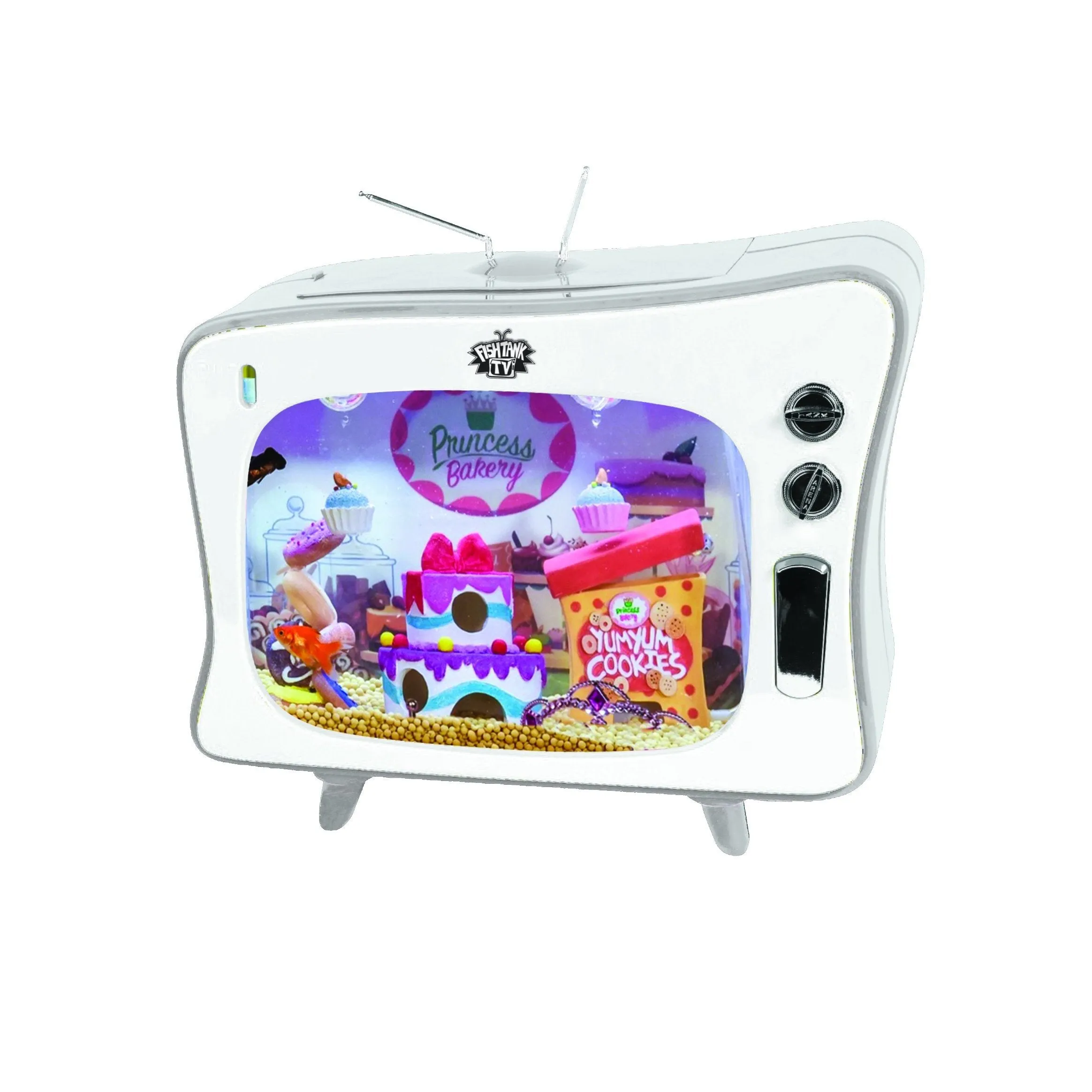 Fish Tank TV Grey/White 15 Litres