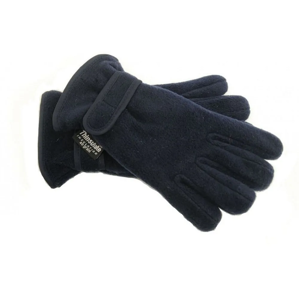 FLOSO Childrens/Kids Thermal Thinsulate Fleece Gloves With Palm Grip (3M 40g)