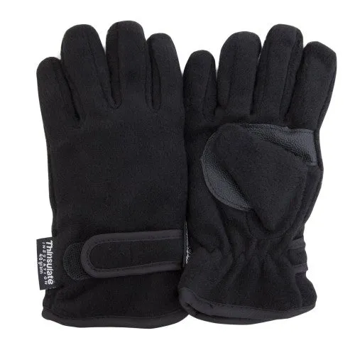 FLOSO Childrens/Kids Thermal Thinsulate Fleece Gloves With Palm Grip (3M 40g)