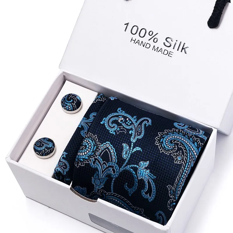 Gift for Men, 3 peice Tie, Cufflinks and pocket square.