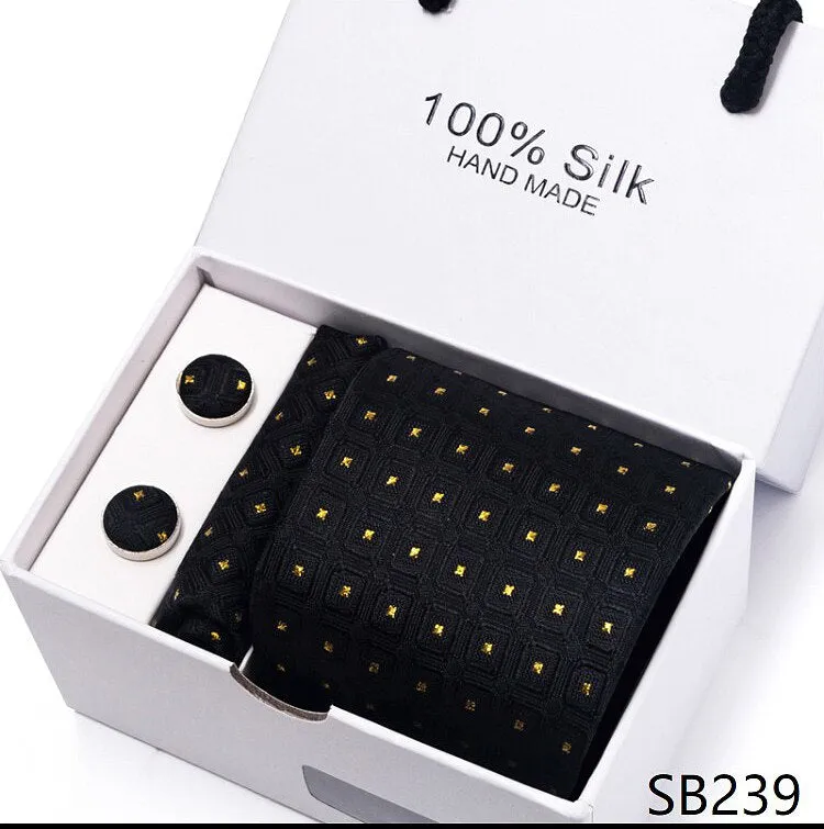 Gift for Men, 3 peice Tie, Cufflinks and pocket square.