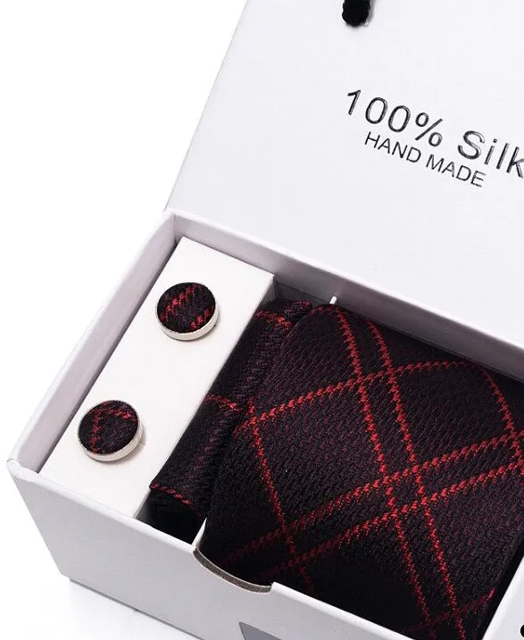 Gift for Men, 3 peice Tie, Cufflinks and pocket square.