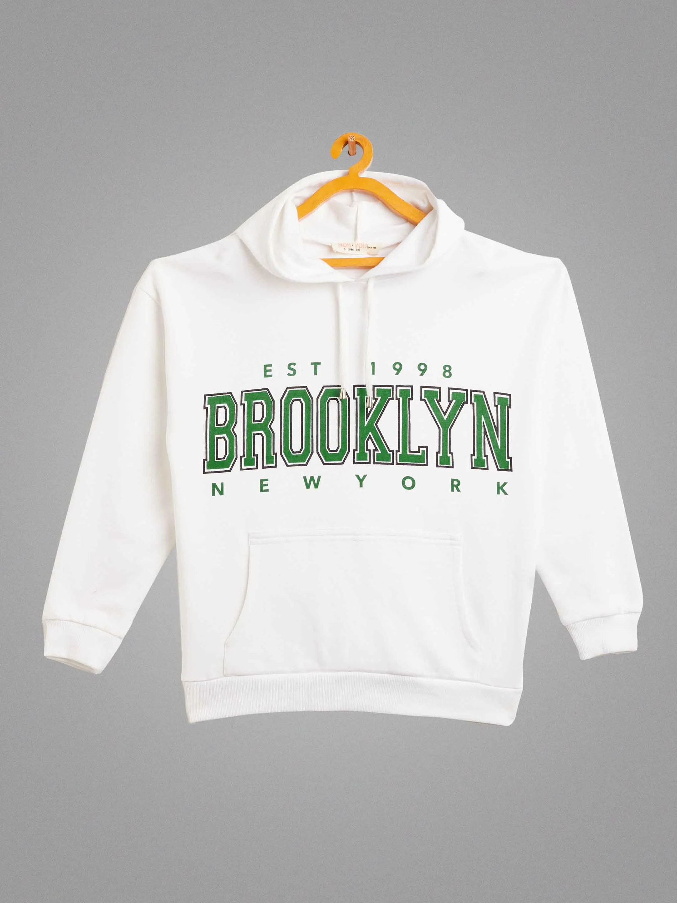 Girls White BROOKLYN Oversized Sweatshirt With Track Pants